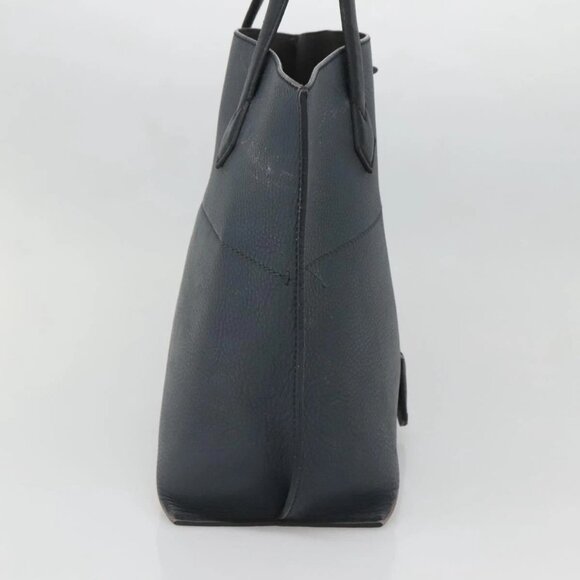 FENDI All In Shopping Tote Bag Leather Navy Auth 141928 - Picture 6 of 16